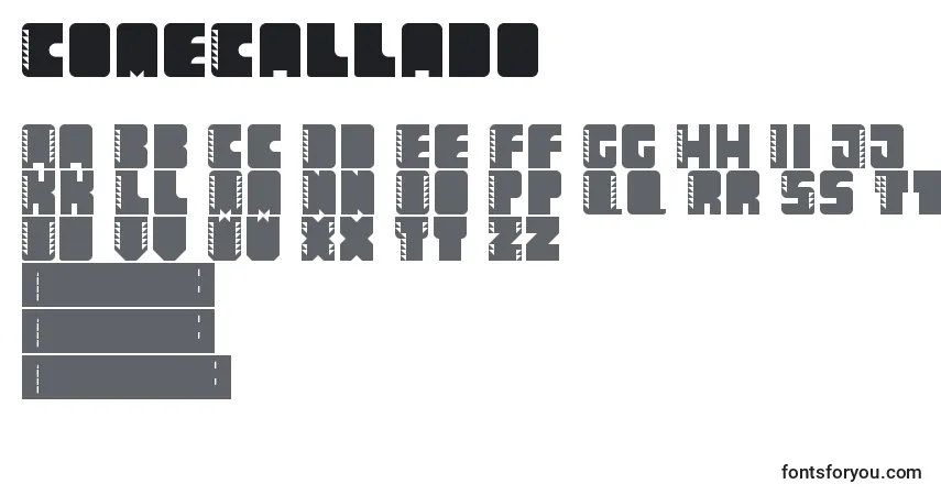 ComeCalladoフォント–アルファベット、数字、特殊文字
