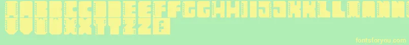 ComeCallado Font – Yellow Fonts on Green Background