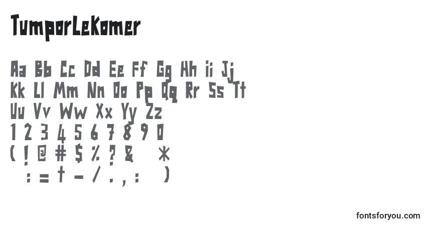 Шрифт TumporLeKomer – алфавит, цифры, специальные символы