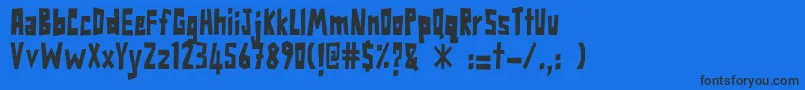 TumporLeKomer Font – Black Fonts on Blue Background