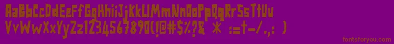 TumporLeKomer Font – Brown Fonts on Purple Background