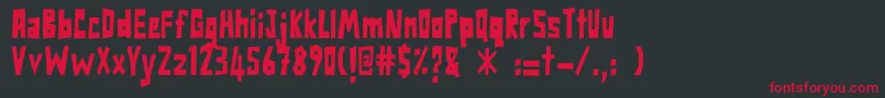 TumporLeKomer Font – Red Fonts on Black Background