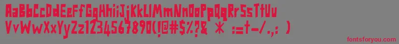 TumporLeKomer Font – Red Fonts on Gray Background