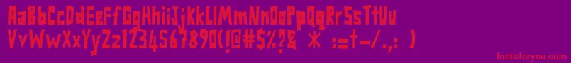fuente TumporLeKomer – Fuentes Rojas Sobre Fondo Morado
