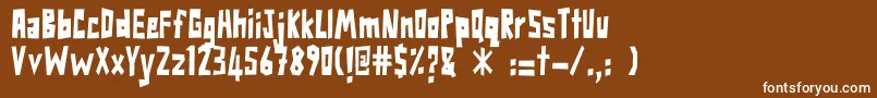 TumporLeKomer Font – White Fonts on Brown Background