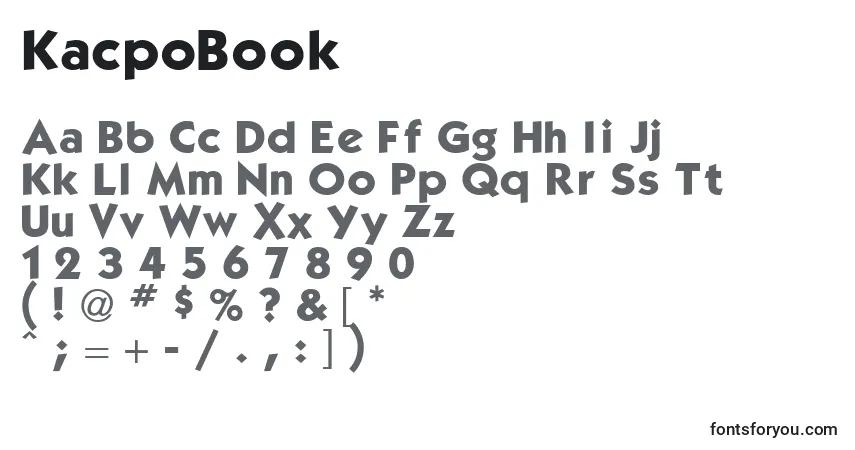 Schriftart KacpoBook – Alphabet, Zahlen, spezielle Symbole