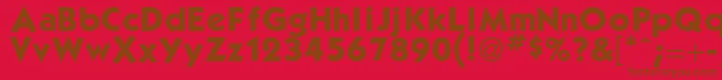 KacpoBook Font – Brown Fonts on Red Background