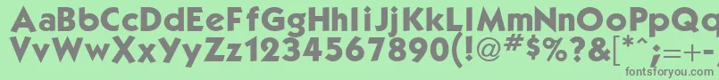 KacpoBook Font – Gray Fonts on Green Background