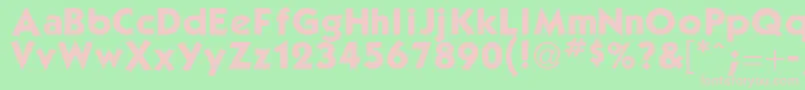 KacpoBook Font – Pink Fonts on Green Background