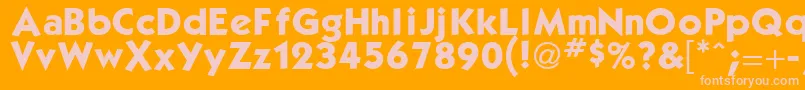 KacpoBook Font – Pink Fonts on Orange Background