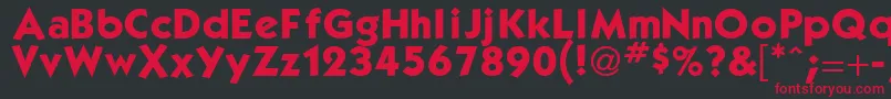 KacpoBook Font – Red Fonts on Black Background