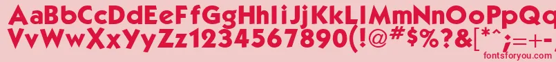 KacpoBook Font – Red Fonts on Pink Background