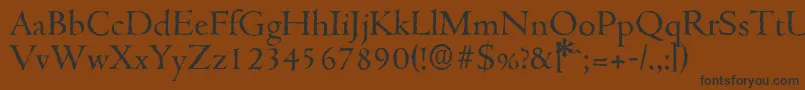CambridgeantiqueRegular-Schriftart – Schwarze Schriften auf braunem Hintergrund