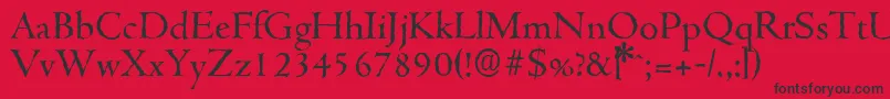 CambridgeantiqueRegular Font – Black Fonts on Red Background