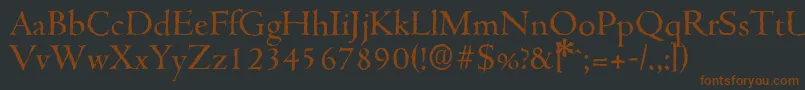 CambridgeantiqueRegular Font – Brown Fonts on Black Background