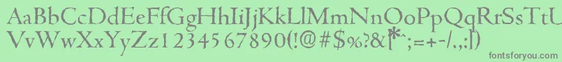 CambridgeantiqueRegular Font – Gray Fonts on Green Background