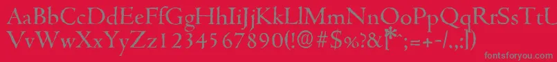 CambridgeantiqueRegular Font – Gray Fonts on Red Background