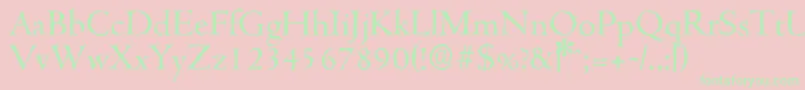 CambridgeantiqueRegular-Schriftart – Grüne Schriften auf rosa Hintergrund