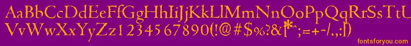 CambridgeantiqueRegular Font – Orange Fonts on Purple Background