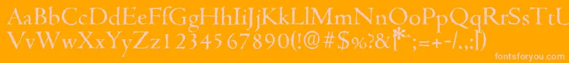 Police CambridgeantiqueRegular – polices roses sur fond orange