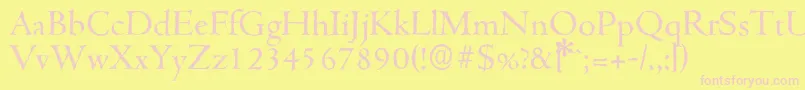 CambridgeantiqueRegular Font – Pink Fonts on Yellow Background