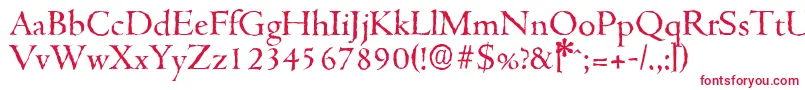 CambridgeantiqueRegular Font – Red Fonts on White Background