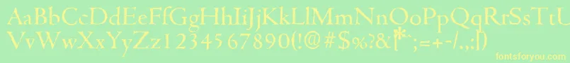 Подробнее о шрифте CambridgeantiqueRegular Шрифт CambridgeantiqueRegular – жёлтые шрифты на зелёном фоне