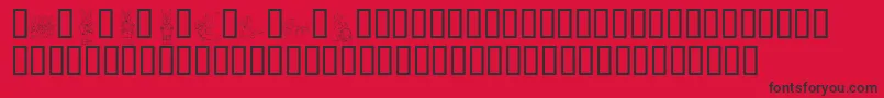 KrEasterDings Font – Black Fonts on Red Background
