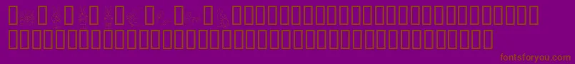 KrEasterDings Font – Brown Fonts on Purple Background