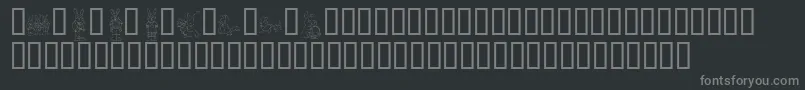 KrEasterDings Font – Gray Fonts on Black Background