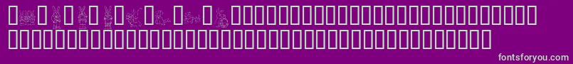 KrEasterDings Font – Green Fonts on Purple Background