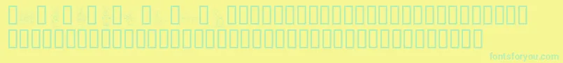 Lisätietoja KrEasterDings-fontista KrEasterDings-fontti – vihreät fontit keltaisella taustalla