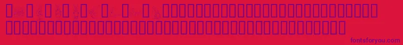fuente KrEasterDings – Fuentes Moradas Sobre Fondo Rojo