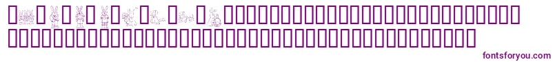 KrEasterDings-Schriftart – Violette Schriften auf weißem Hintergrund