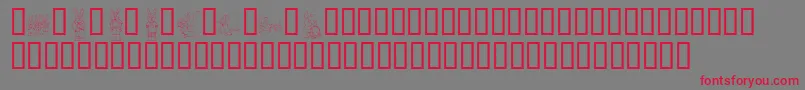 KrEasterDings Font – Red Fonts on Gray Background