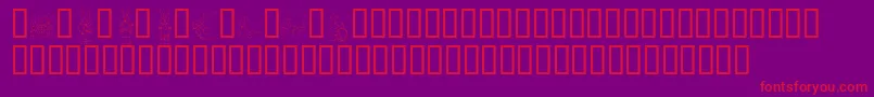 Fonte KrEasterDings – fontes vermelhas em um fundo violeta