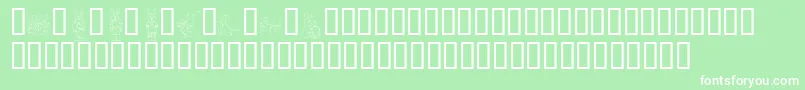 KrEasterDings Font – White Fonts on Green Background