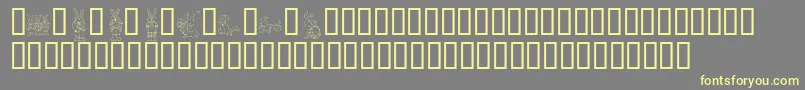 More about KrEasterDings Font KrEasterDings Font – Yellow Fonts on Gray Background