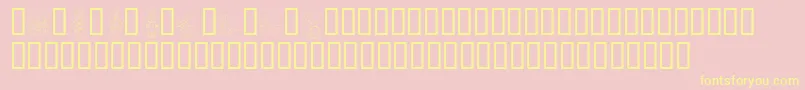 KrEasterDings Font – Yellow Fonts on Pink Background