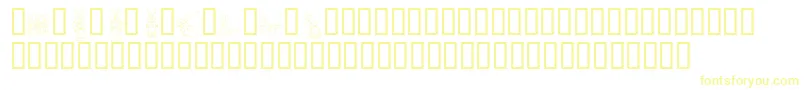 KrEasterDings-fontti – keltaiset fontit valkoisella taustalla