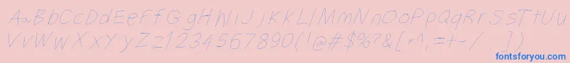 Filamenttwoseven Font – Blue Fonts on Pink Background
