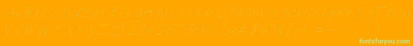 Filamenttwoseven Font – Green Fonts on Orange Background