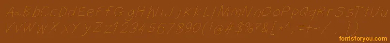 Filamenttwoseven Font – Orange Fonts on Brown Background