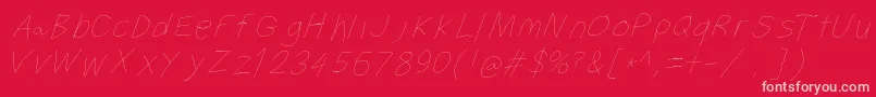 Filamenttwoseven Font – Pink Fonts on Red Background