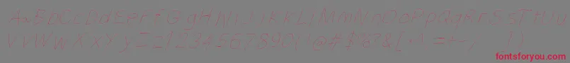 Filamenttwoseven Font – Red Fonts on Gray Background