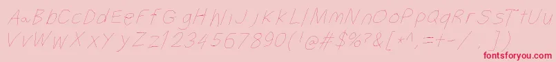 Filamenttwosevenフォントについての詳細 フォントFilamenttwoseven – ピンクの背景に赤い文字