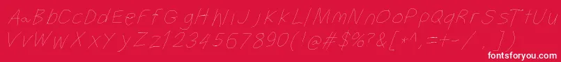 Filamenttwoseven Font – White Fonts on Red Background