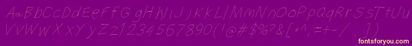 Filamenttwoseven Font – Yellow Fonts on Purple Background