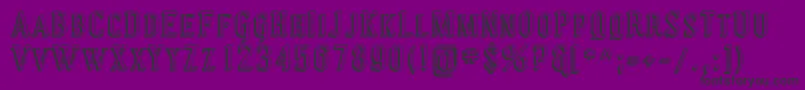 CovingtonScShadow Font – Black Fonts on Purple Background