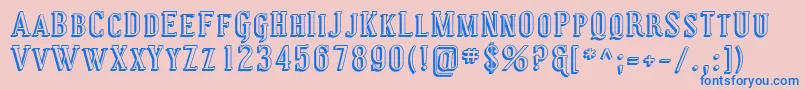 CovingtonScShadow Font – Blue Fonts on Pink Background